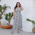 Damen Maxikleid mit verspielten Bindedetails und elegantem Paisley-Muster R&B