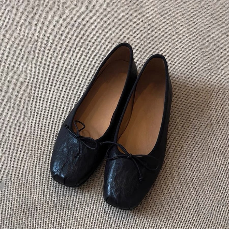 Damen Ballerinas mit eleganter Schleifenverzierung und weichem Leder R&B