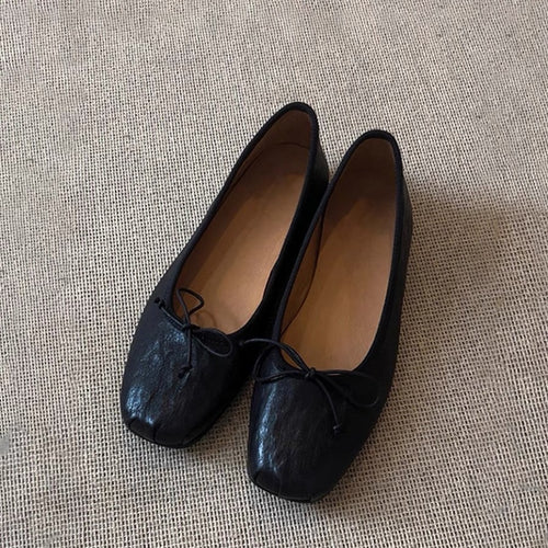 Damen Ballerinas mit eleganter Schleifenverzierung und weichem Leder R&B