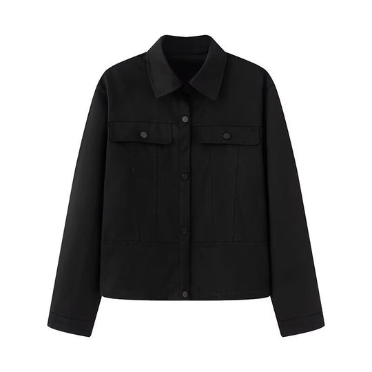 Damen modische Utility-Jacke mit großen Taschen und trendigem Schnitt R&B