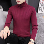 Herren Rollkragenpullover im stilvollen Rippstrickdesign