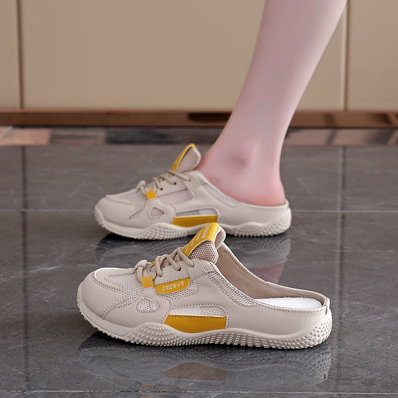 Damen Slip-On Sneakers mit atmungsaktiver Mesh-Oberfläche und rutschfester Sohle R&B