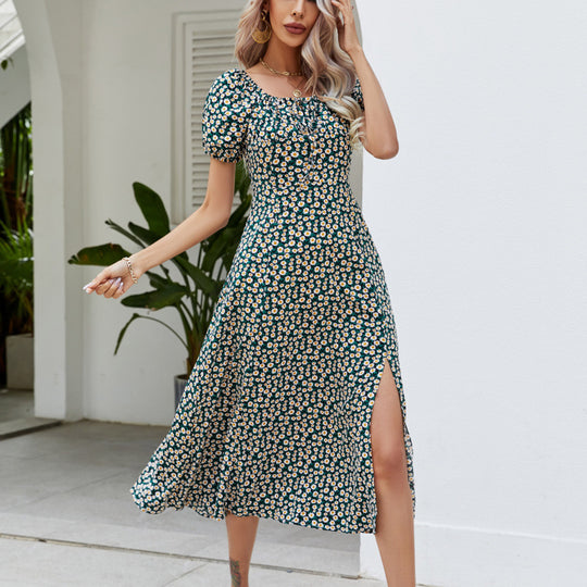 Damen Maxikleid mit floralem Design und schwingendem Saum R&B 1777047927