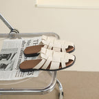 Damen modische Fußbett-Sandalen mit geflochtenen Riemen