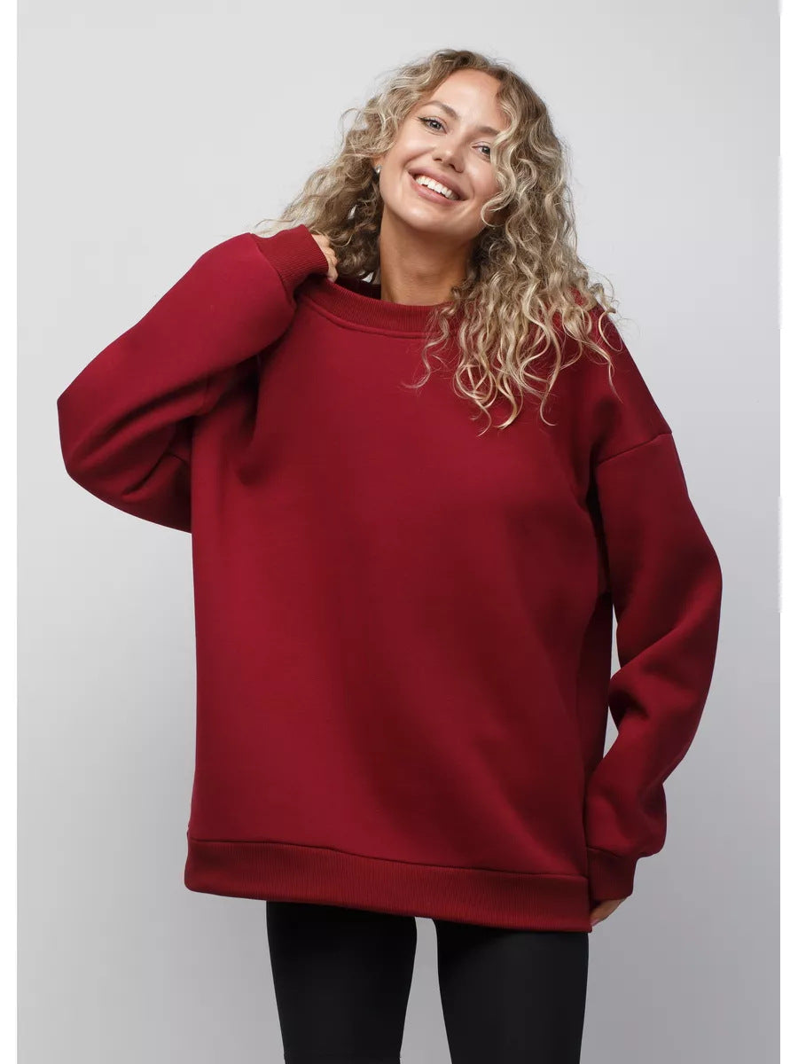 Damen lässiges Over-Sized Sweatshirt mit Oversized-Schnitt und weichen Baumwollmaterialien R&B