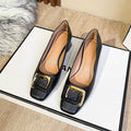 Damen Bequeme Pumps mit elegantem quadratischem Zehenbereich und luxuriösem Schmuckdetail