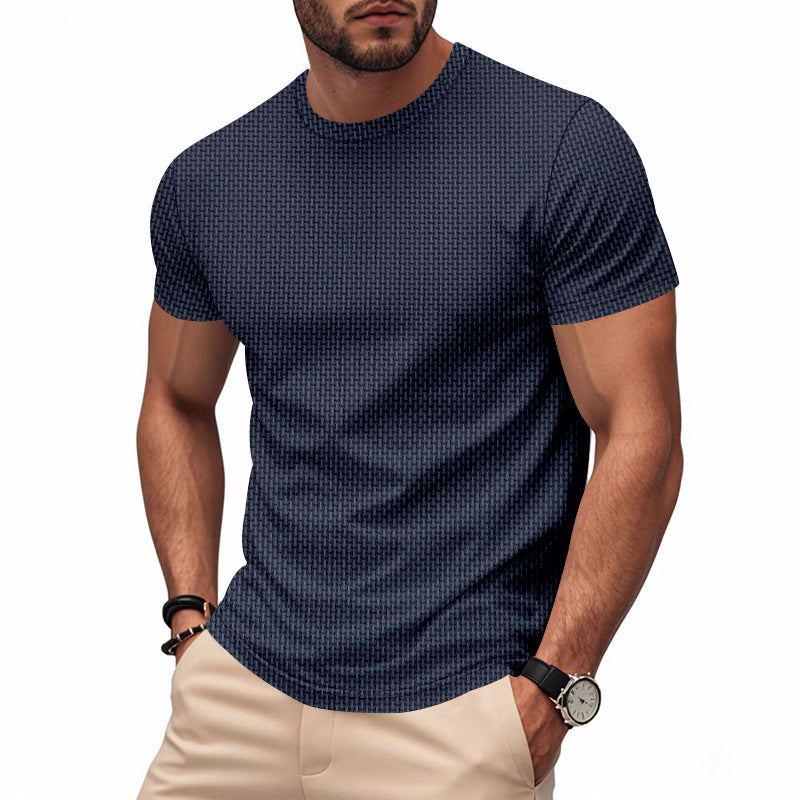 Herren Atmungsaktives Kurzarm-T-Shirt mit stylischem Reißverschluss R&B