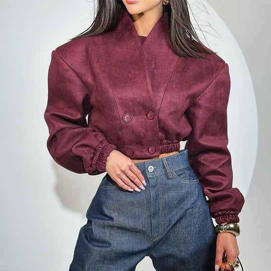 Damen Modische Boucléjacke R&B