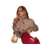 Damen modischer Trenchcoat mit innovativem Schnitt und praktischen Details R&B