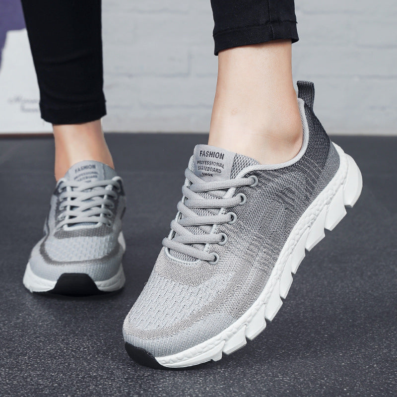 Damen Sportliche Sneakers mit atmungsaktiver Mesh-Oberfläche und stoßdämpfender Sohle R&B