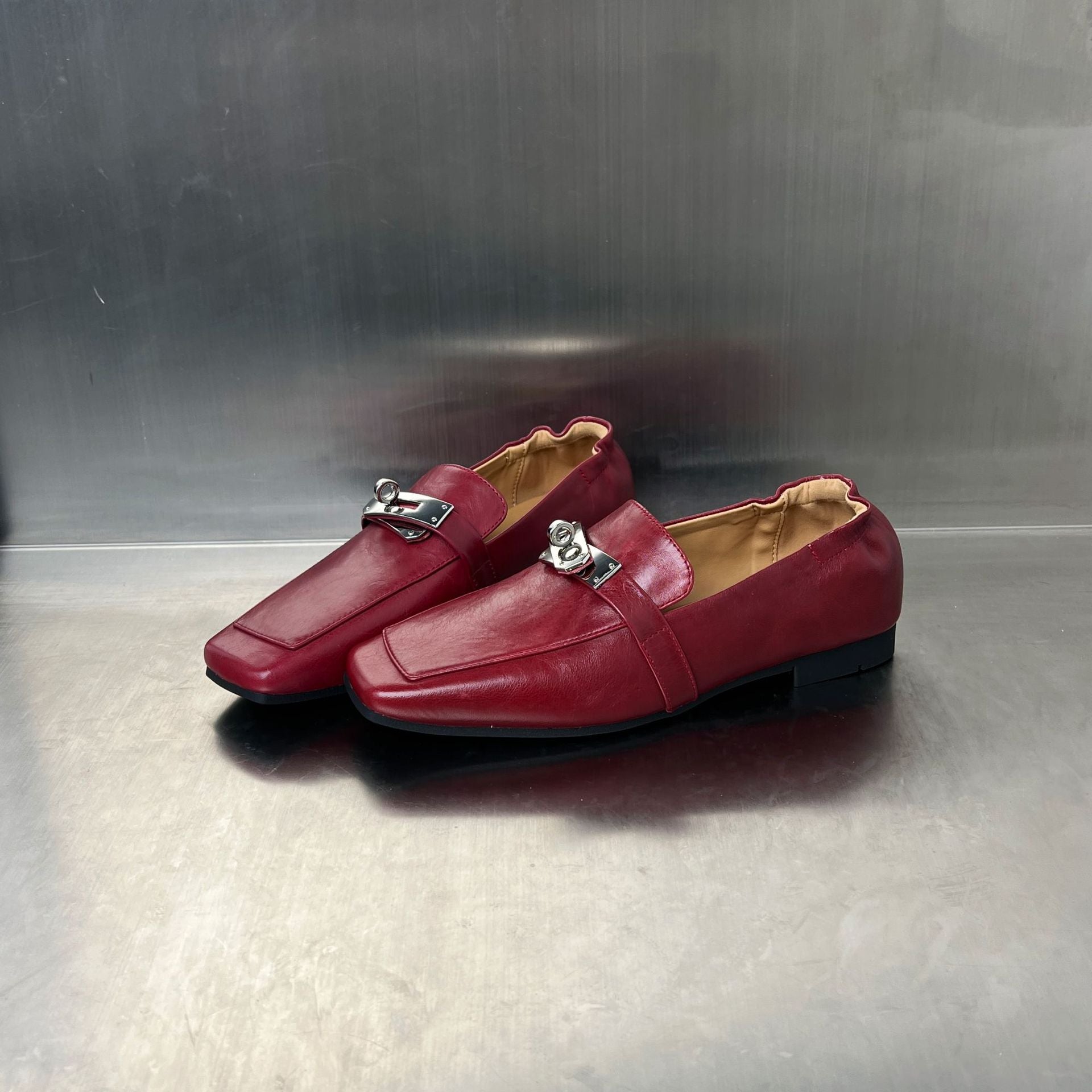 Damen Elegante Mokassins mit modischer Schnallenverzierung R&B