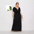 Damen Maxikleid mit raffiniertem Wickeldesign R&B
