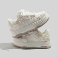 Damen Sneakers im sportlichen Style mit dekorativem Sternen-Muster und atmungsaktiven Obermaterialien