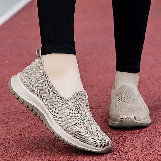 Damen Komfortable Slip-On Sneakers mit atmungsaktivem Obermaterial und dämpfender Sohle R&B