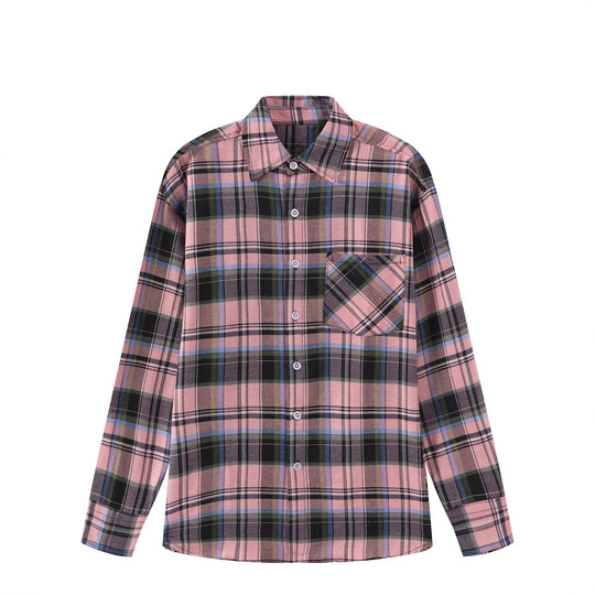 Damen modisches und bequemes Flanellhemd mit kariertem Muster R&B