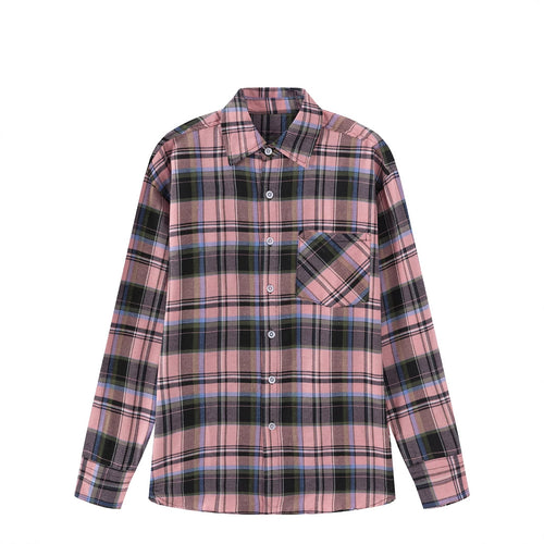 Damen modisches und bequemes Flanellhemd mit kariertem Muster R&B
