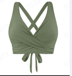 Damen komfortables Wickel-Bikinioberteil R&B