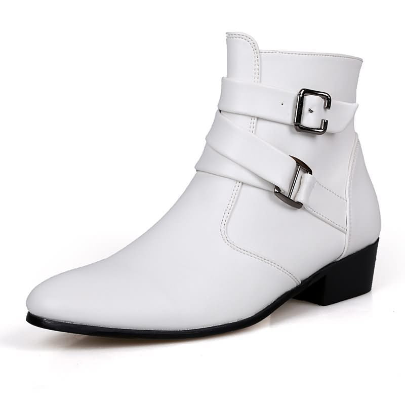 Damen modische Stiefeletten mit elegante Schnallen und strapazierfähigem Obermaterial