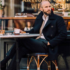 Herren eleganter und stilsicherer Peacoat mit doppelter Knopfreihe R&B