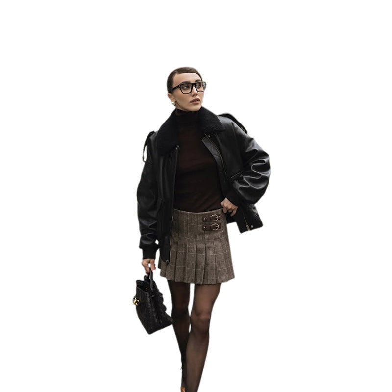 Damen Oversized jacke mit großzügigem Kragen R&B
