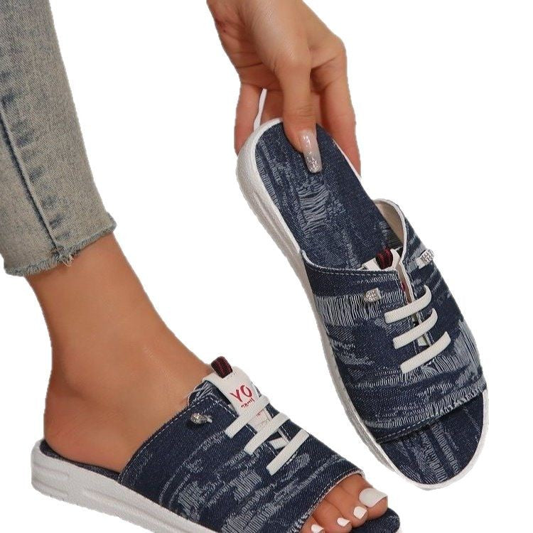 Damen Freizeitschuhe mit modischem Offene Zehen Bereich R&B