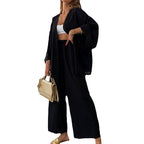Damen lässiges 2-in-1 Set aus Hoody und weitem Hosen