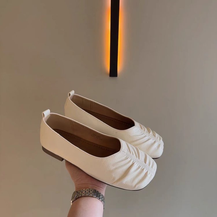 Damen elegante Ballerina-Schuhe mit modischem Rüschendesign und bequemer Innensohle R&B