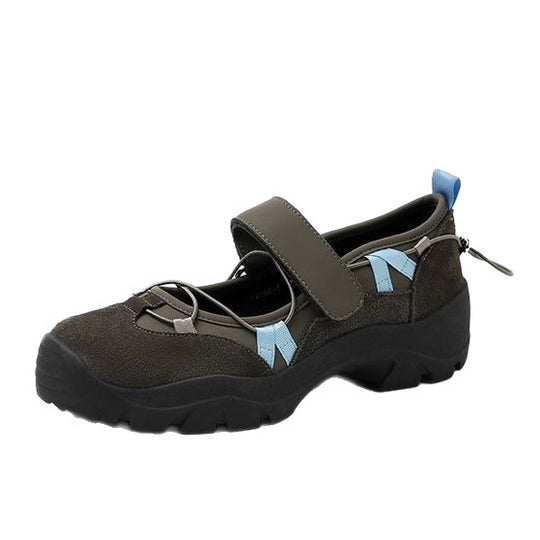 Damen Sportliche Ballerinas mit verstellbarem Riemen und rutschfester Sohle R&B