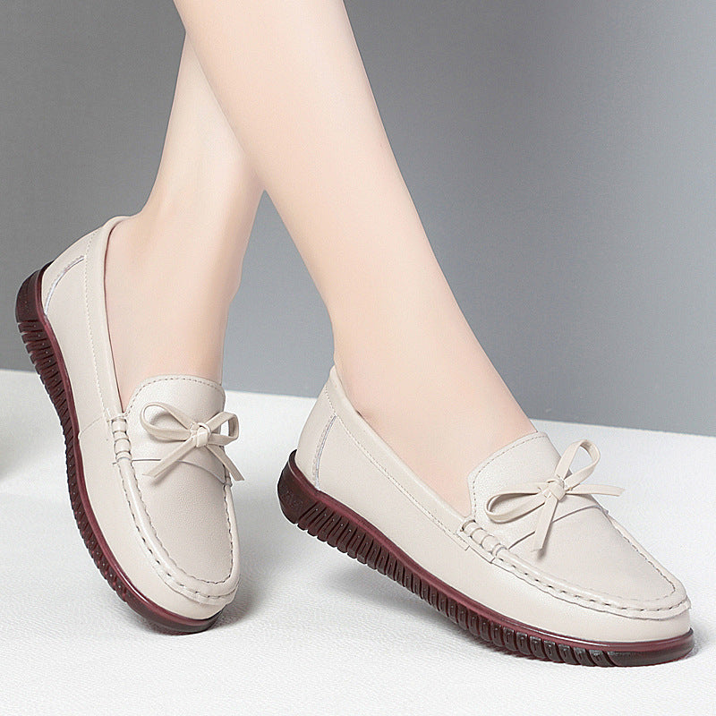 Damen Elegante Mokassins mit modischem Schleifendetail und rutschfester Sohle R&B