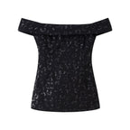 Damen elegante Palazzohose mit floraler Spitzenverzierung R&B