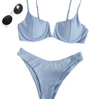 Damen Bügel-Bikini mit streifenförmigem Design R&B