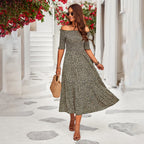 Damen Off-Shoulder Maxikleid mit floralem Design und schwingendem Saum R&B