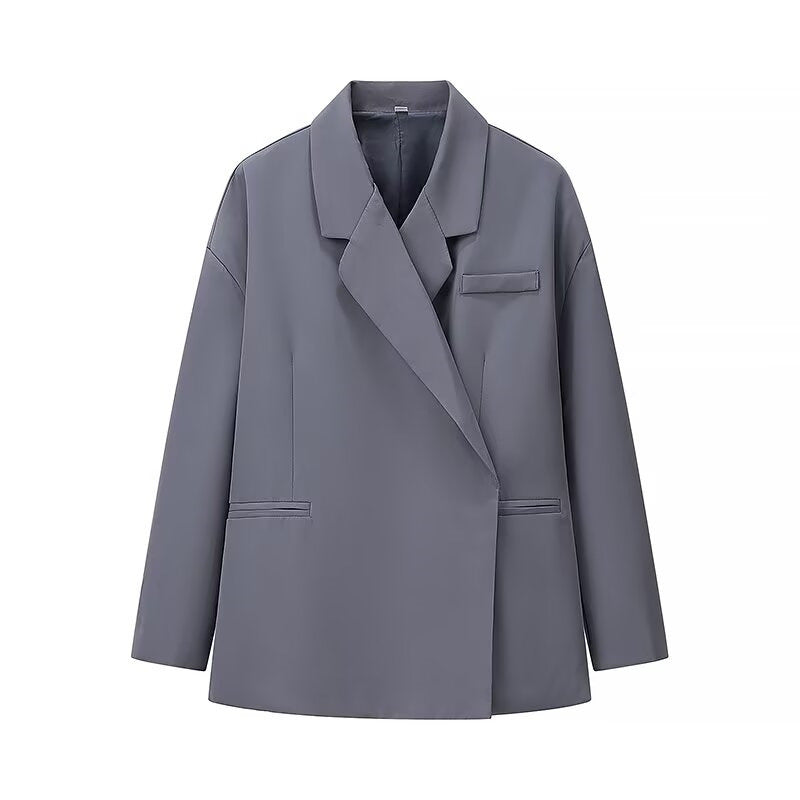 Damen Modische Oversized-Blazerjacke R&B