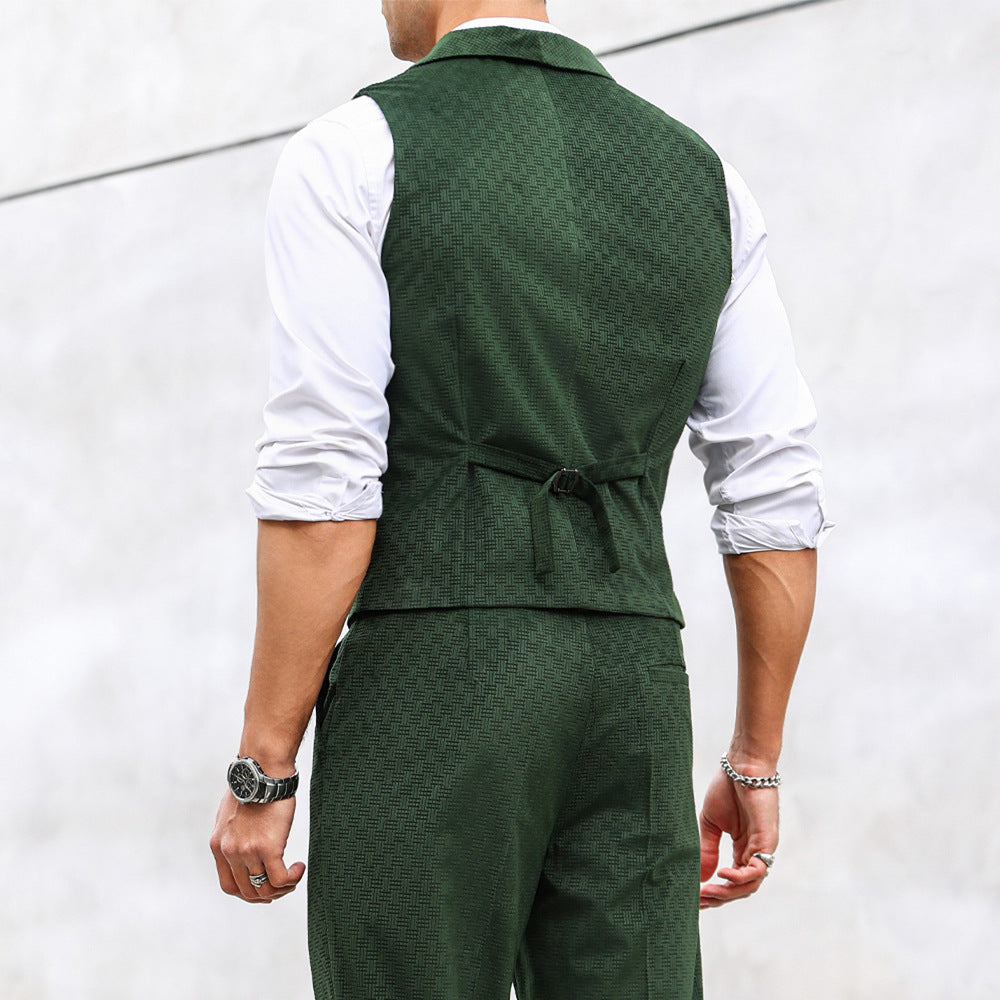Herren elegante Weste mit strukturiertem Design und modernen Details