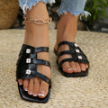 Damen modische Riemchensandalen mit floralen Akzenten R&B
