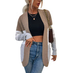 Damen Strickjacke mit modernen Farbblockdetails und praktischen Taschen R&B