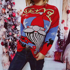 Damen Weihnachts-Pullover mit festlichem Rentier-Motiv und kreativen Designs R&B