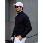 Herren Rollkragenpullover mit modernem Strukturdesign R&B