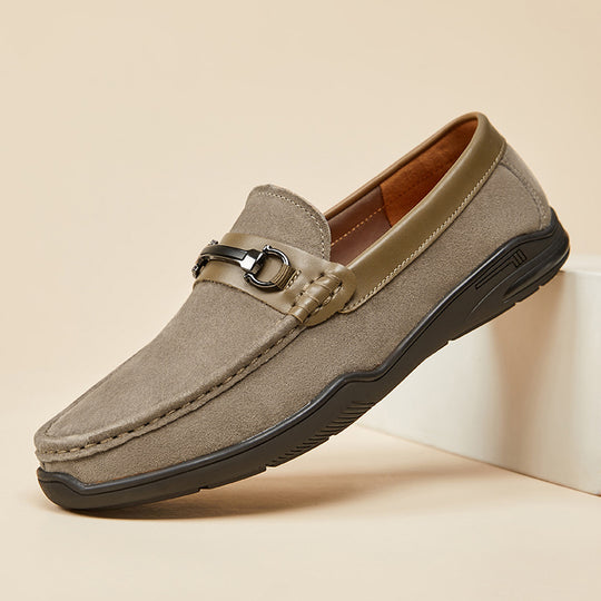 Herren Elegante Mokassins mit hochwertigem Wildleder und dezenter Schnalle R&B