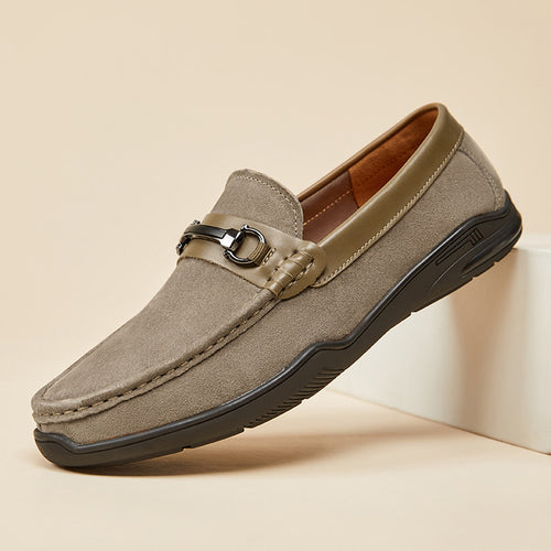 Herren Elegante Mokassins mit hochwertigem Wildleder und dezenter Schnalle R&B