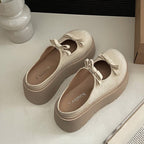 Damen Plattform-Sandalen mit dekorativen Schleifendetails R&B