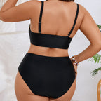 Damen Bandeau-Bikini-Set mit floralem Akzent R&B