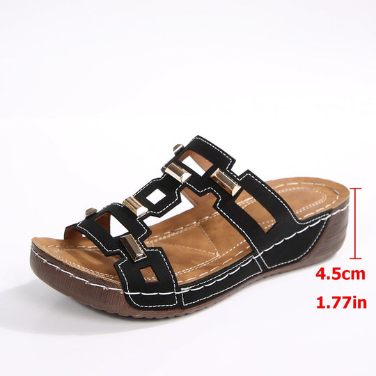 Damen Komfortable Sandalen mit modernem Riemendesign und rutschfester Sohle R&B
