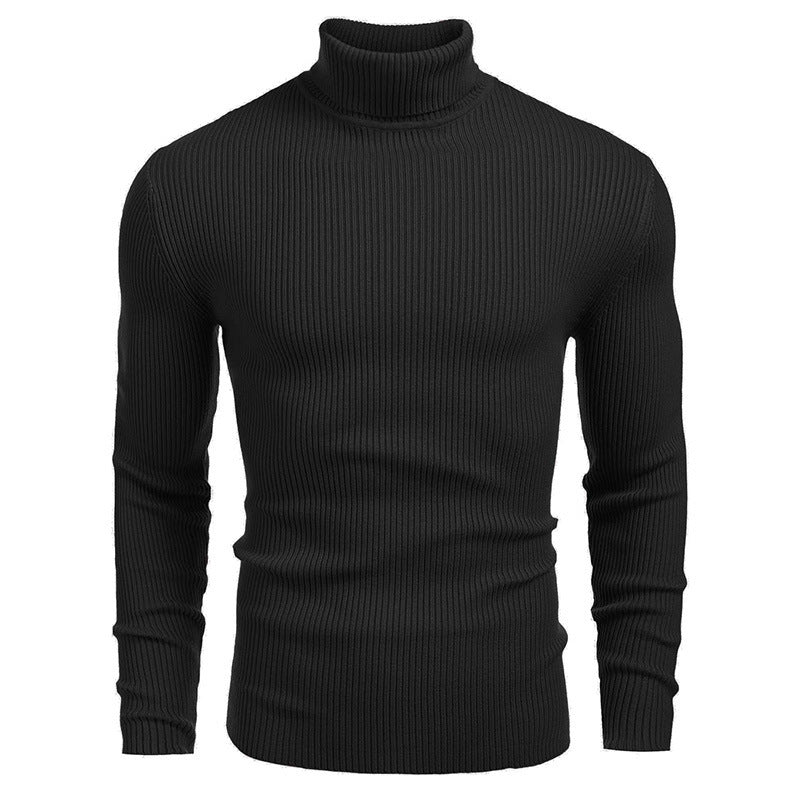 Herren eleganter Rollkragenpullover aus ribbed Strick R&B