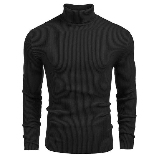 Herren eleganter Rollkragenpullover aus ribbed Strick R&B