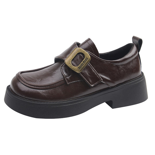 Damen Modische Slipper mit glänzenden Schnallen und bequemer Plateausohle R&B