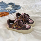 Damen Sportliche Sneaker im lässigen Karomuster mit modernem Design