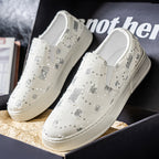 Damen elegante Slip-On Sneakers mit modischem Glitzerdesign R&B