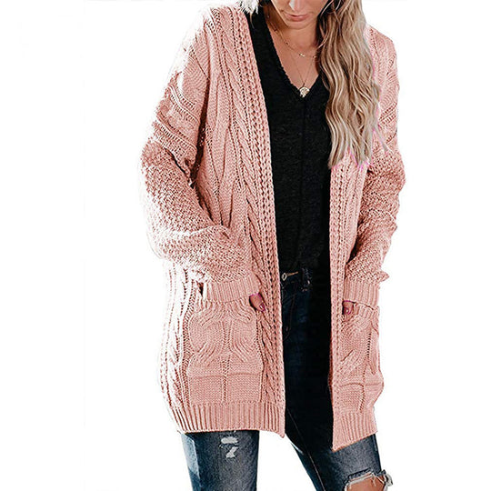 Damen Strickjacke mit Taschen und lässigem Schnitt R&B