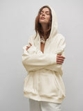 Damen Kuschelige Zip-Hoodie mit Oversized-Schnitt R&B
